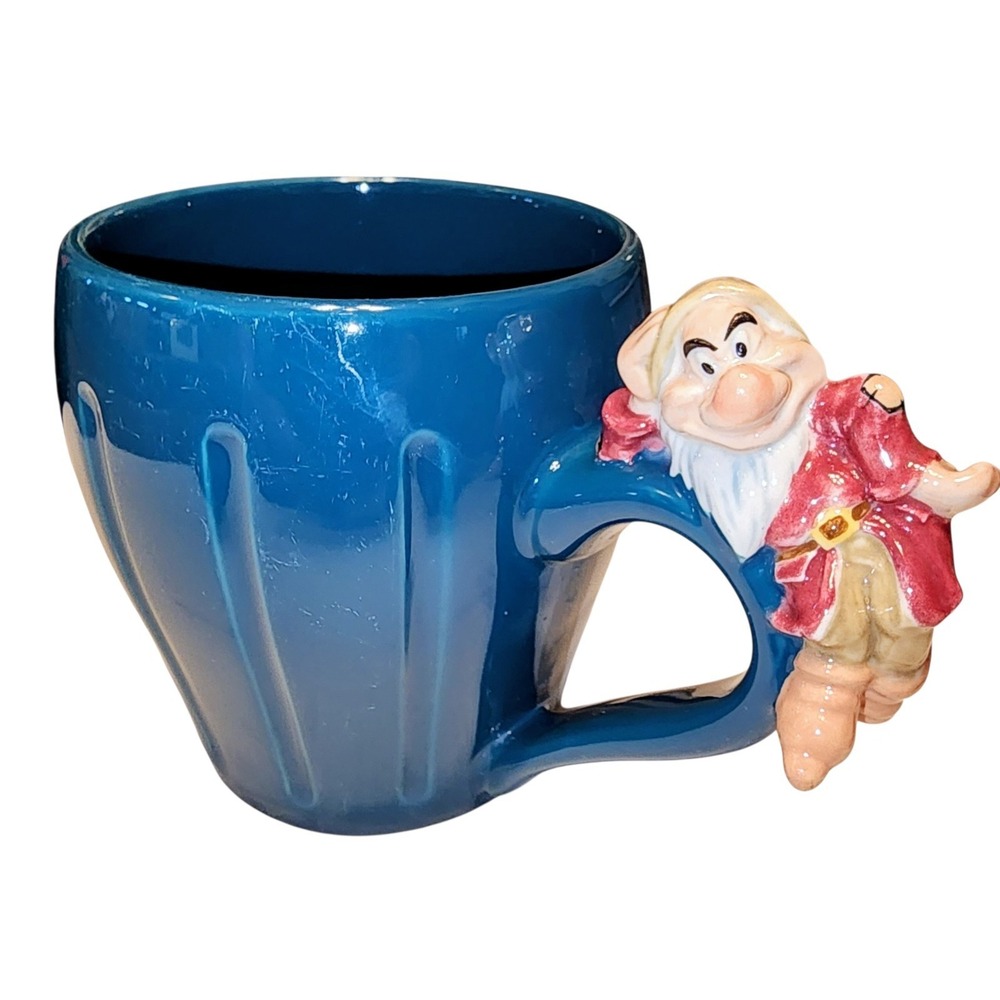 Disney Store Large Dark Green Snow White Character GRUMPY Mug On The Handle 18oz